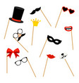 photo booth props vector image