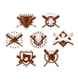 baseball emblems set vector image