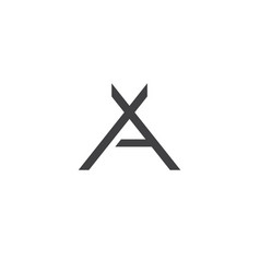 Double a letter logo lettermark aa monogram type Vector Image