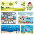 environment elements vector image vector image