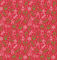 seamless pattern of christmas and new year vector image vector image