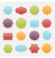 sticky badges stars and clouds tags set vector image