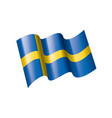 sweden flag on a white vector image