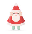 cute christmas santa claus 3d icon on white vector image