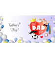 happy fathers day paper banner elements vector image