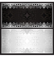luxury silver gift certificate in vintage style vector image