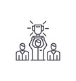 team leader line icon concept vector image