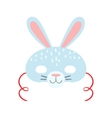 white rabbit animal head mask kids carnival vector image