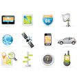 gps and navigation icon set vector image vector image
