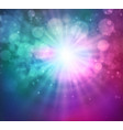 shining sun bokeh and light magic background vector image