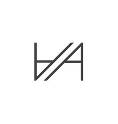 Double a letter logo lettermark aa monogram type Vector Image