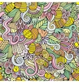 easter doodles seamless pattern vector image vector image