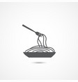 spaghetti pasta icon vector image