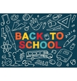 back to school hand drawn vector image