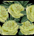 floral seamless pattern with yellow lime peony vector image vector image