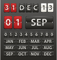 plastic diary with digits set vector image vector image