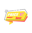 best price 999 arrow sticker discounts pointer vector image