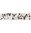 christmas collection vector image vector image