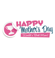 happy mothers day emblem vector image vector image