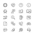 help and support thin icons vector image vector image