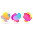 liquid color abstract fluid shapes with halftone vector image vector image
