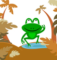 frog in forest vector image vector image