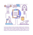 mens fitness concept linear vector image vector image