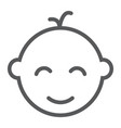 baby boy line icon and child vector image