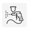 car paint nozzle icon vector image