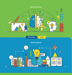 Creative process innovation and design Royalty Free Vector