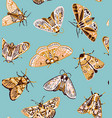 cute butterflies seamless pattern in retro style vector image