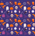 halloween seamless pattern background vector image