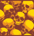 seamless pattern with human skulls background vector image vector image