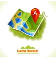 camping symbol travel map vector image