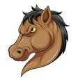 a carton mascot head an horse vector image vector image
