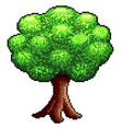 pixel big tree isolated vector image