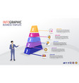 pyramid business infographic template with 5 steps vector image