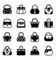 bag icon set vector image