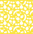 fruit shapes seamless pattern yellow vector image vector image