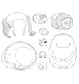 sleeping animals set vector image