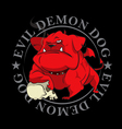 devil dog mascot vector image