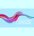 modern colorful flow poster wave liquid shape vector image vector image