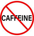 no caffeine icon on white background vector image vector image