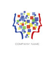 abstract head logo vector image