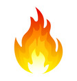 burning fire icon explosion and blazing element vector image vector image