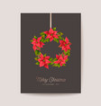 elegant merry christmas and new year card vector image vector image