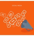 flat background social media vector image vector image