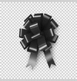 glossy black bows with ribbons vector image vector image