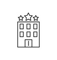 hotel linear icon on white background vector image vector image
