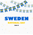 national day sweden independence day vector image vector image